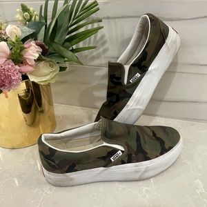 VANS camo sneaker.   Size 8